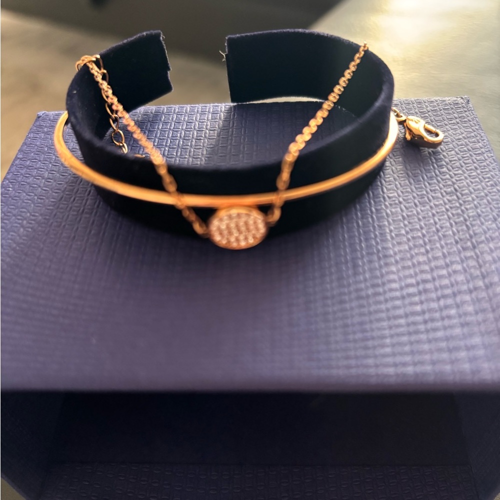 Swarovski Sublima bangleWhite, Rose gold-tone plated